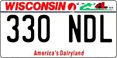 WI license plate 330NDL