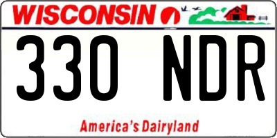 WI license plate 330NDR