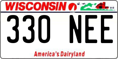 WI license plate 330NEE