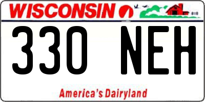 WI license plate 330NEH