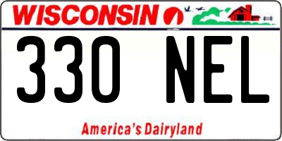 WI license plate 330NEL