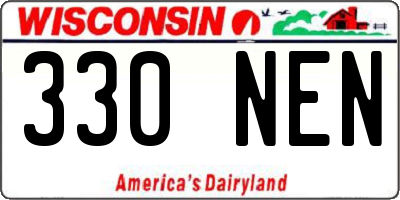 WI license plate 330NEN