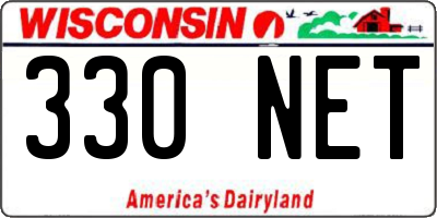WI license plate 330NET