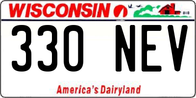 WI license plate 330NEV