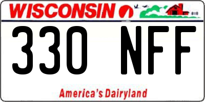 WI license plate 330NFF