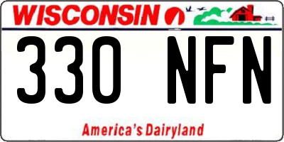 WI license plate 330NFN