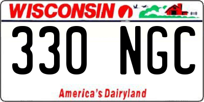 WI license plate 330NGC
