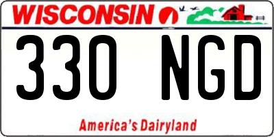 WI license plate 330NGD