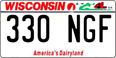 WI license plate 330NGF