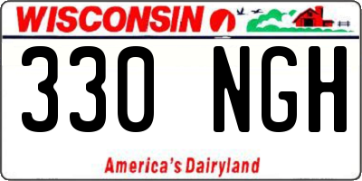 WI license plate 330NGH