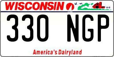 WI license plate 330NGP