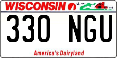 WI license plate 330NGU