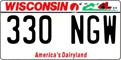 WI license plate 330NGW