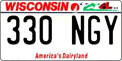 WI license plate 330NGY
