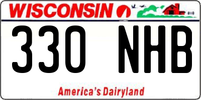 WI license plate 330NHB