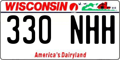 WI license plate 330NHH