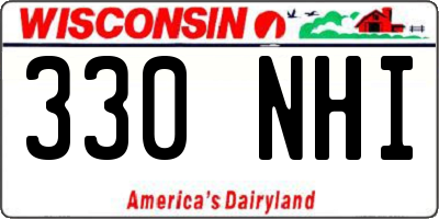 WI license plate 330NHI