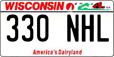 WI license plate 330NHL
