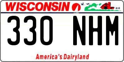 WI license plate 330NHM