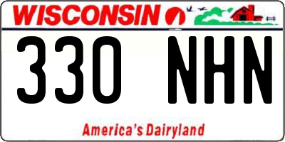 WI license plate 330NHN