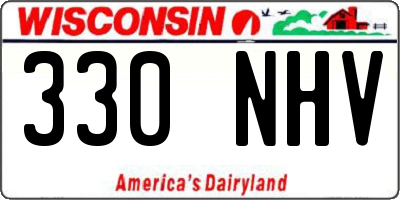 WI license plate 330NHV
