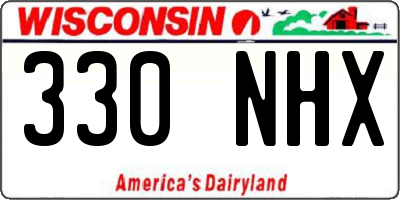 WI license plate 330NHX