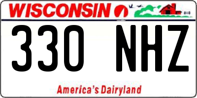 WI license plate 330NHZ