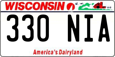 WI license plate 330NIA