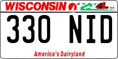 WI license plate 330NID