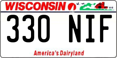 WI license plate 330NIF
