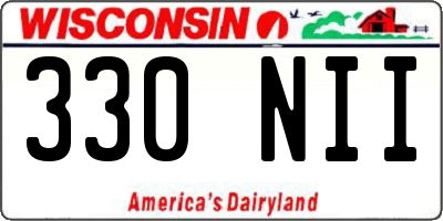 WI license plate 330NII
