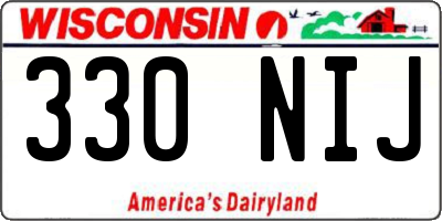 WI license plate 330NIJ