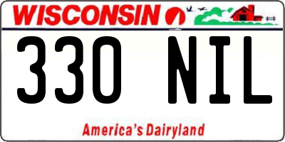 WI license plate 330NIL