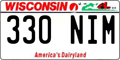 WI license plate 330NIM