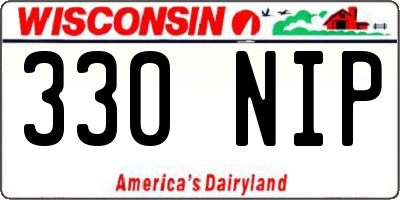 WI license plate 330NIP