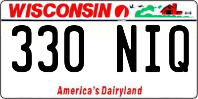 WI license plate 330NIQ