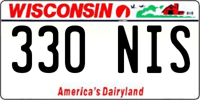 WI license plate 330NIS