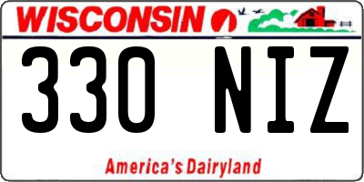 WI license plate 330NIZ