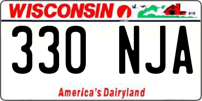 WI license plate 330NJA