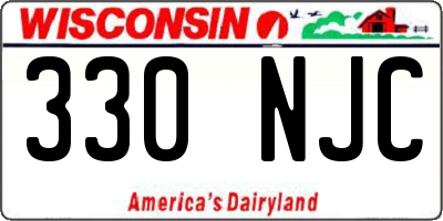 WI license plate 330NJC