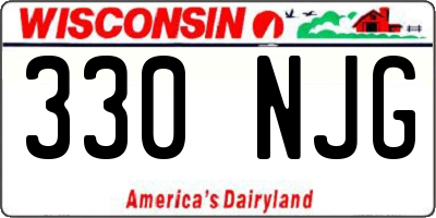 WI license plate 330NJG