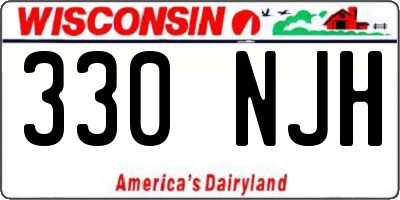 WI license plate 330NJH