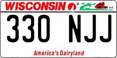 WI license plate 330NJJ
