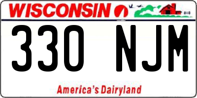 WI license plate 330NJM