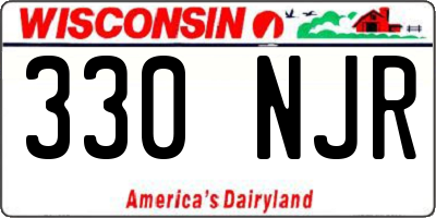 WI license plate 330NJR