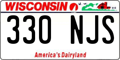 WI license plate 330NJS