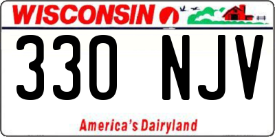 WI license plate 330NJV