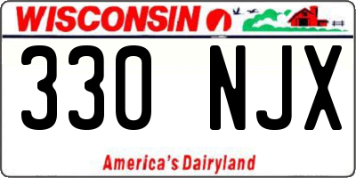 WI license plate 330NJX