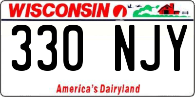 WI license plate 330NJY