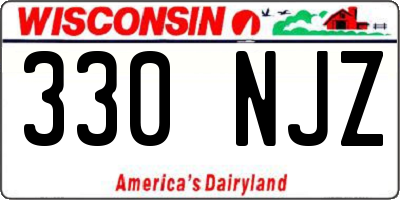 WI license plate 330NJZ
